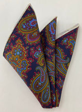 Macclesfield Madder Printed Silk Pocket Square MMPP-133